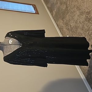 Black sequins midi dress